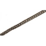 Silver herringbone link bracelet, 16cm in length, 1.9g : For further information on this lot