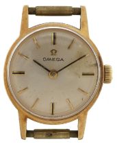 Omega, ladies 9ct gold manual wristwatch, the case numbered 5115002, 19mm in diameter, 7.7g : For