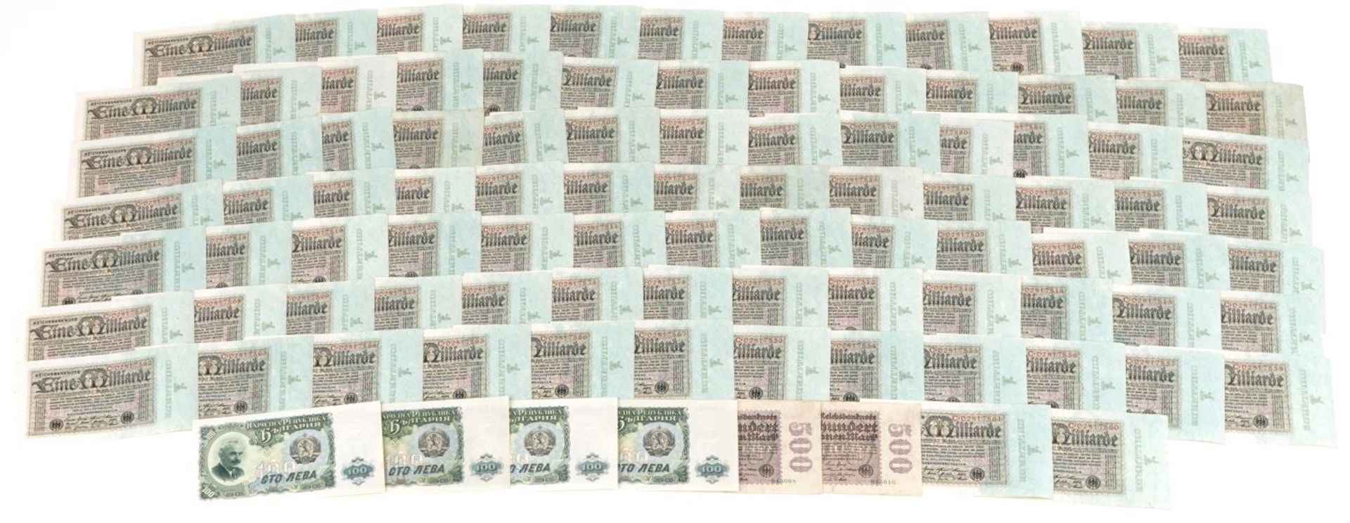 Collection of German Eine Milliarde banknotes : For further information on this lot please visit