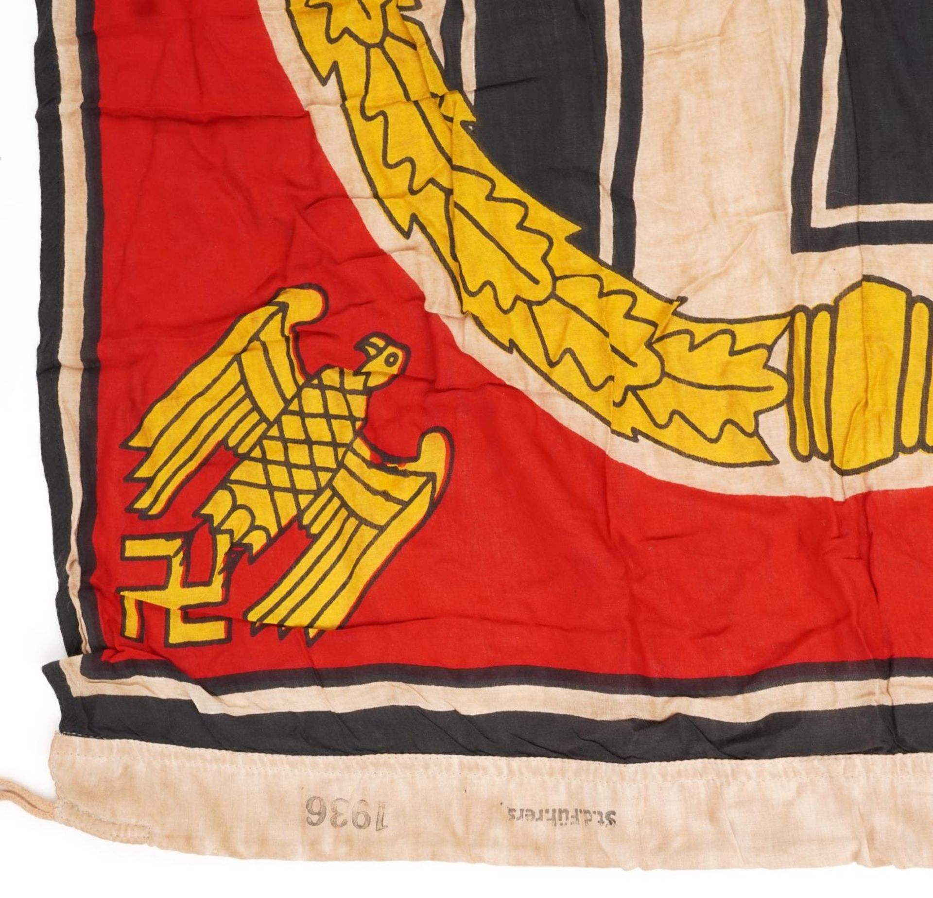 German military interest Fuhrer standard flag, 88cm x 73cm : For further information on this lot - Image 2 of 3