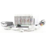 Nintendo Wii games console with controllers, accessories and a collection of games : For further