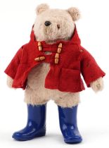 Vintage Paddington Bear teddy bear with blue Wellington boots, 50cm high : For further information