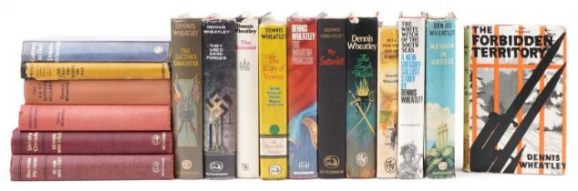 Collection of Dennis Wheatley hardback novels, predominantly first editions, mostly with dust