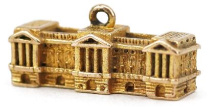 9ct gold Buckingham Palace charm, 1.8cm wide, 3.2g : For further information on this lot please