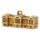 9ct gold Buckingham Palace charm, 1.8cm wide, 3.2g : For further information on this lot please