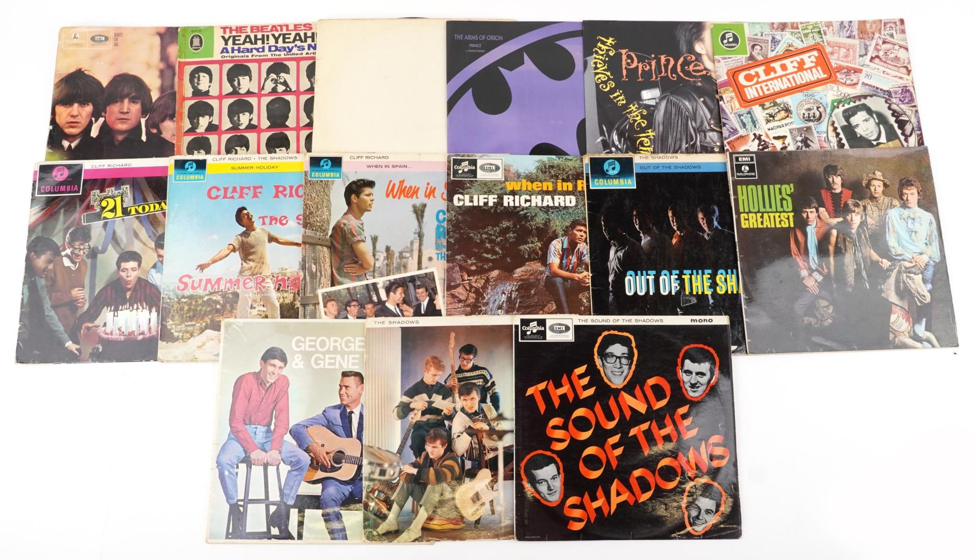 Vinyl LP records including The Beatles and Cliff Richard : For further information on this lot