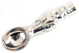 Novelty silver plated ice cream scoop in the form of a penguin wearing a suit, 17.5cm high : For