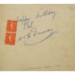 Early 20th century autograph album housing various annotations and signatures : For further