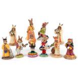 Ten Royal Doulton Bunnykins figures, seven with certificates, comprising Mr Bunnybeat Bunnykins,