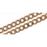 9ct gold curb link necklace, 54cm in length, 12.7g : For further information on this lot please