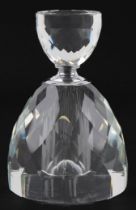 Large Art Deco style cut glass scent bottle, 22cm high : For further information on this lot