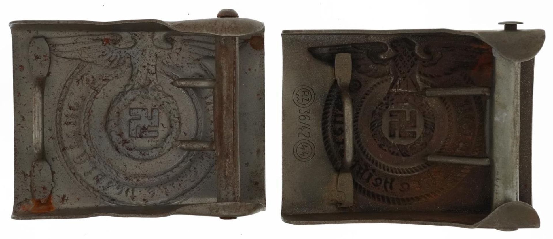 Four German military interest buckles including SS : For further information on this lot please - Image 3 of 3