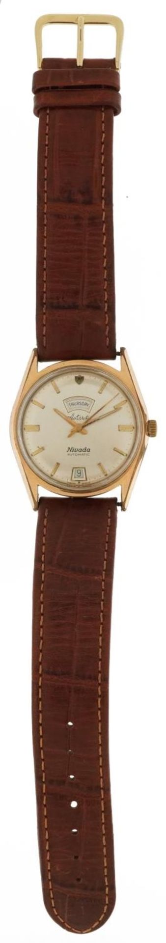Nivada, gentlemen's Nivada Antarctic automatic wristwatch with day/date aperture, the case - Bild 2 aus 4