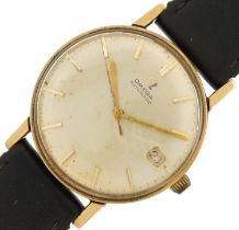 Omega, gentlemen's 9ct gold automatic wristwatch with date aperture, the movement numbered 19664649,