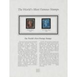 The World's Most Famous Stamps by Westminster Mint comprising Penny Black and Two Penny Blue : For