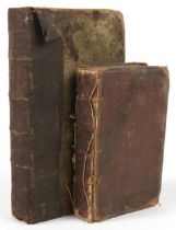 Two antique hardback books comprising A Treatise Upon the Life of Faith by W Romaine London, printed