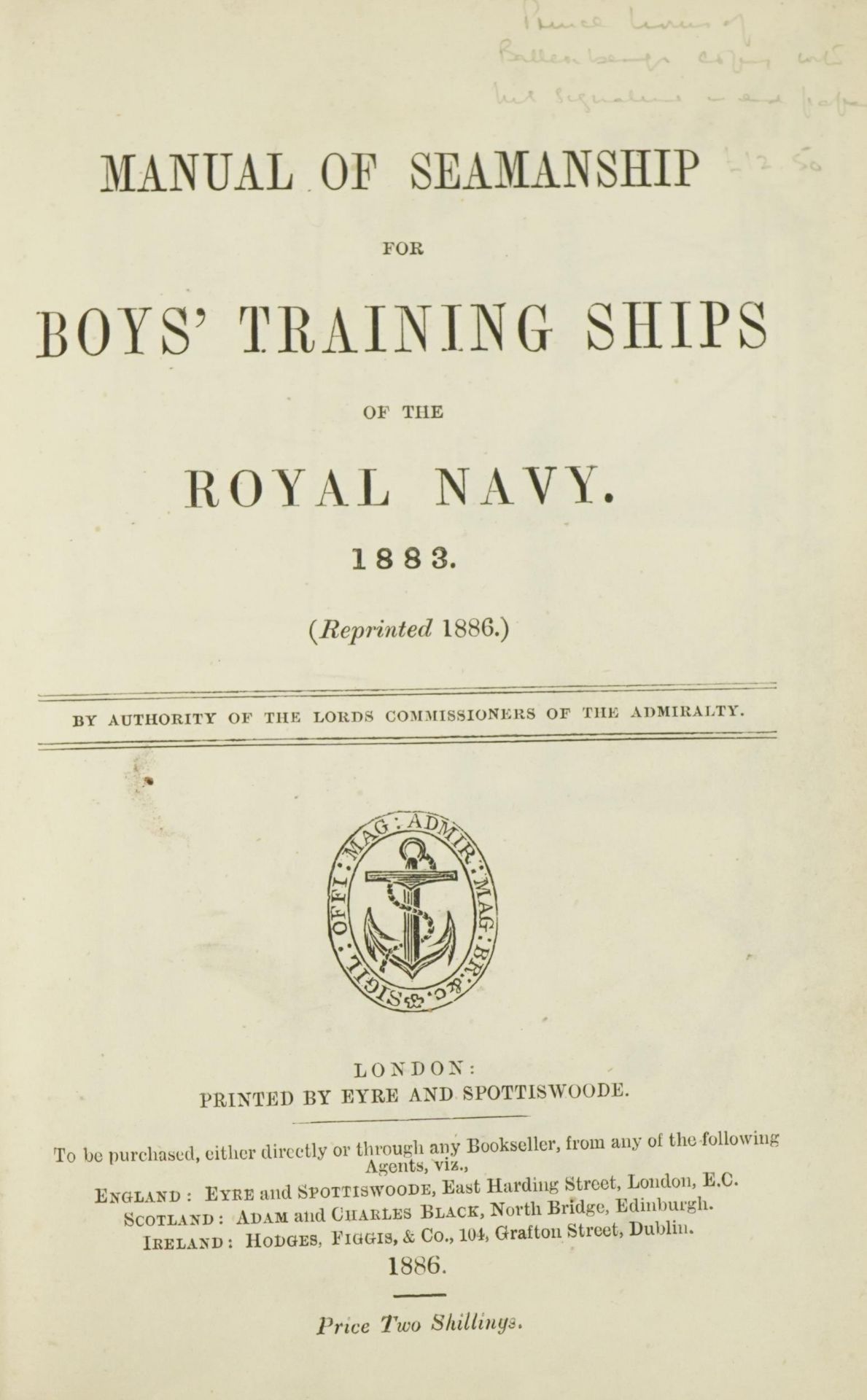 Two military and naval interest books comprising Manual of Seamanship for Boy's Training Ships of - Image 3 of 5