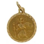 Georg Jensen, 9ct gold St Christopher pendant, 1.3cm high, 1.1g : For further information on this