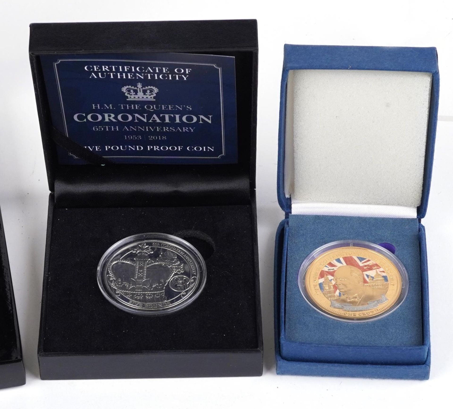 Silver proof and other British coinage including We Shall Fight on the Beaches VE day 75th - Image 3 of 3