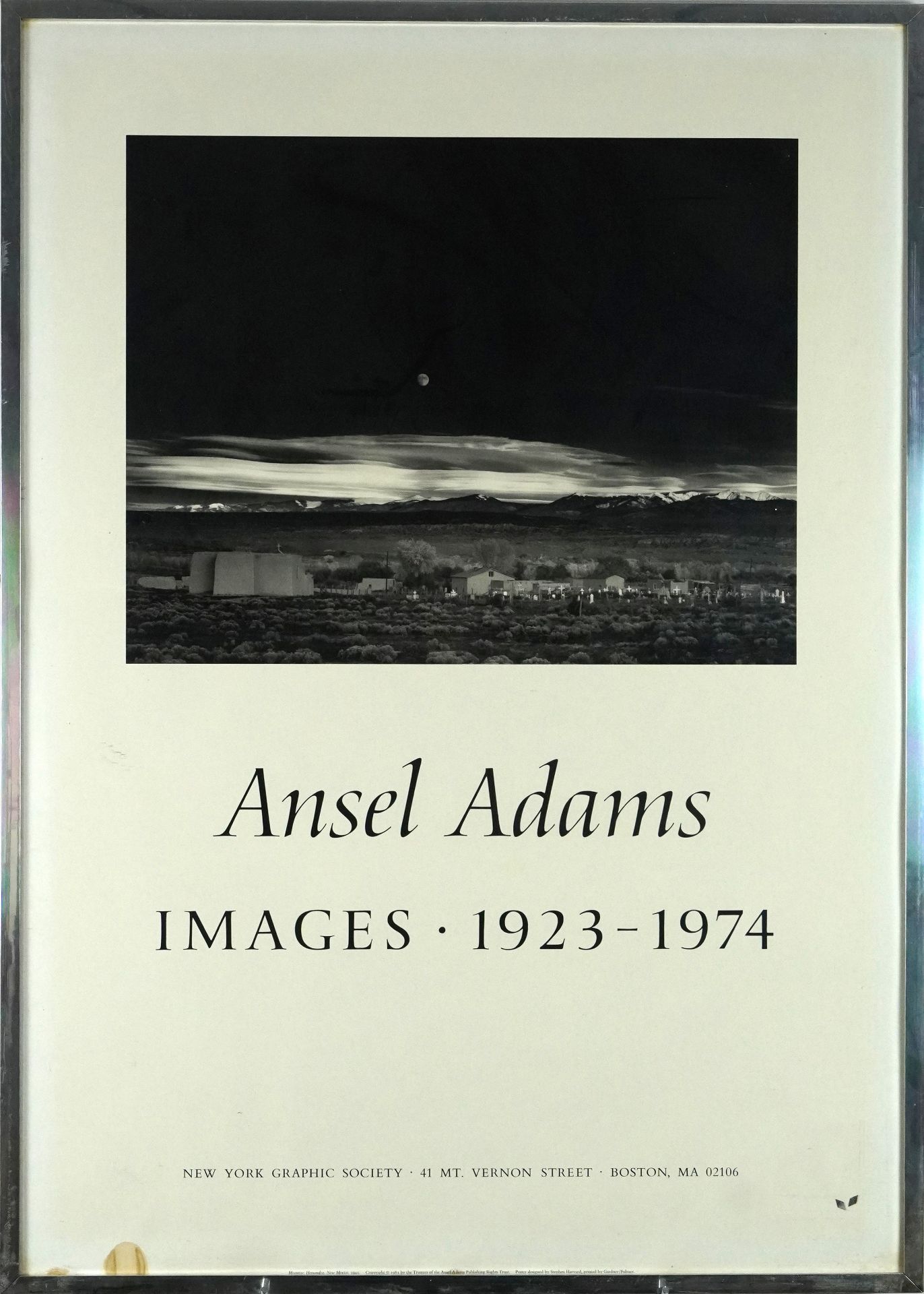Ansel Adams Images 1923-1974 gallery poster, New York Graphics Society, framed and glazed, 90cm x - Image 2 of 3