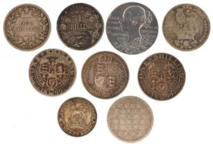George III and later British coinage and tokens including 1805 Irish ten pence bank token and