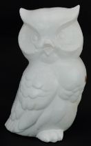 Large Dutch ceramic owl having a white glaze, 39cm high