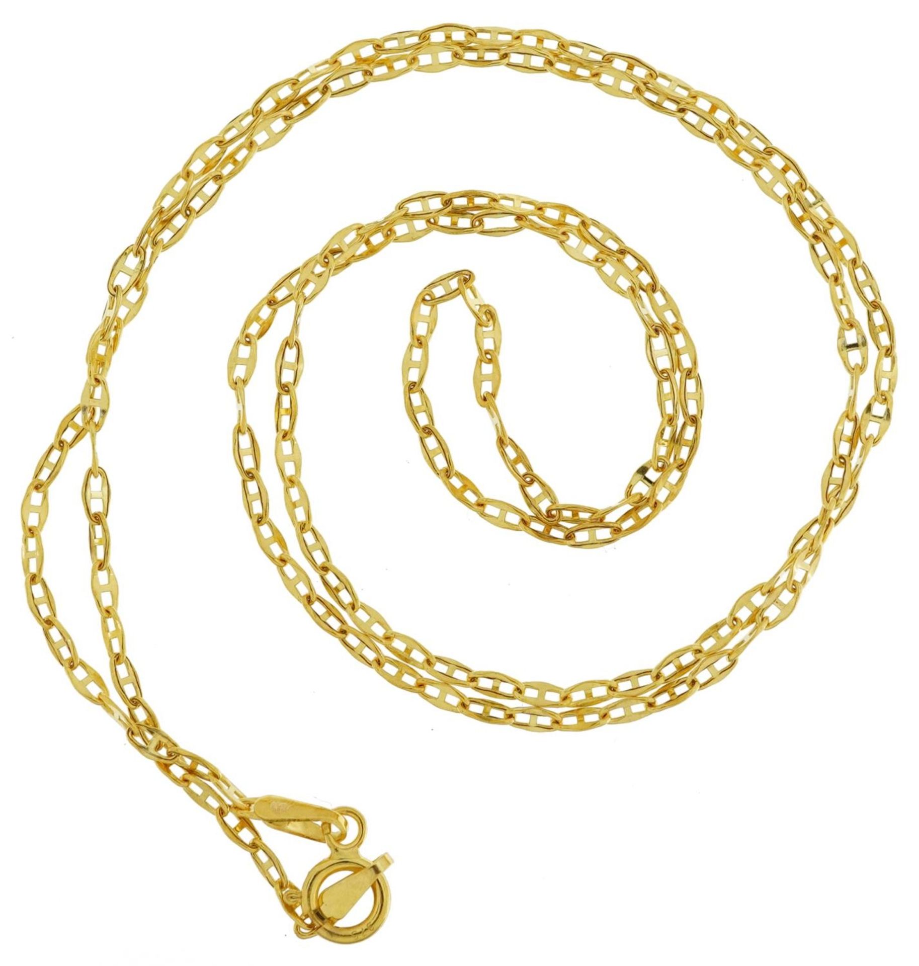 9ct gold fine gucci link necklace, 44cm in length, 0.8g - Bild 2 aus 3