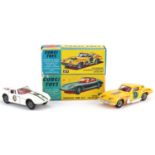 Two vintage Corgi diecast vehicles with boxes comprising Customized Chevrolet Corvette Stingray