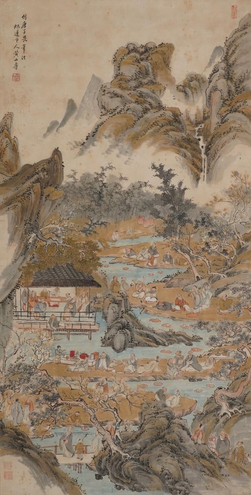 Manner of Huang Shanshou - River landscape applied in the Tang Yin style, Chinese ink and