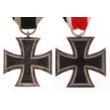 Two German military interest Iron Crosses