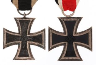 Two German military interest Iron Crosses