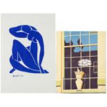 After Henri Matisse - Print of a nude female and an oil on canvas, the largest framed and glazed,