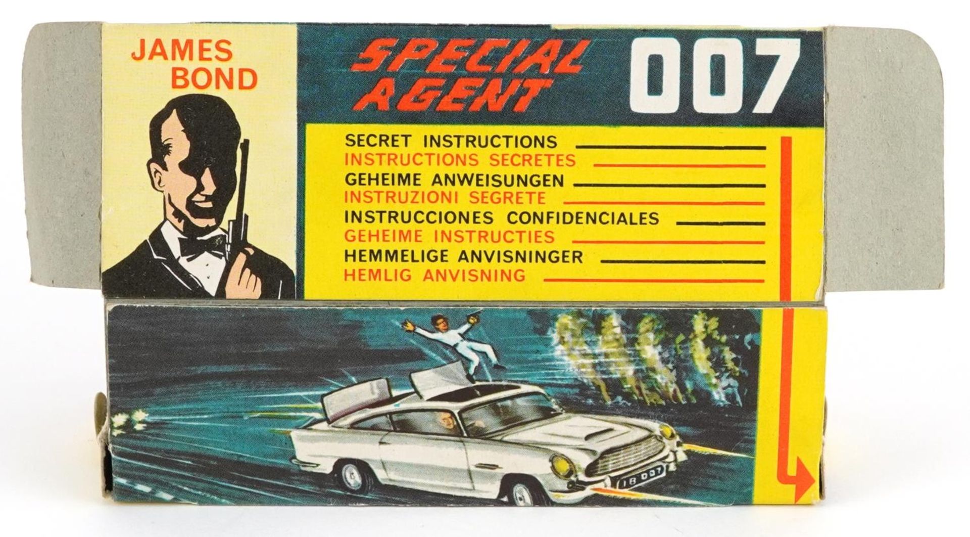 Vintage Corgi Toys diecast Special Agent James Bond's Aston Martin DB5 with box numbered 261 - Bild 3 aus 3