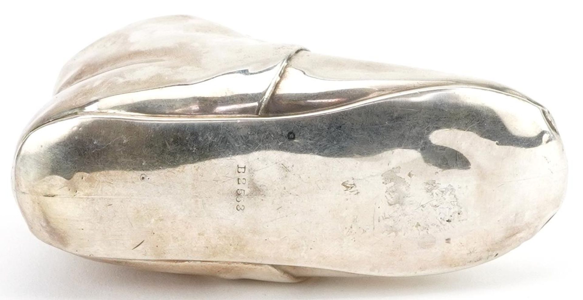 Gorham Manufacturing Co, novelty silver pin cushion in the form of a shoe, import marks for - Image 3 of 5