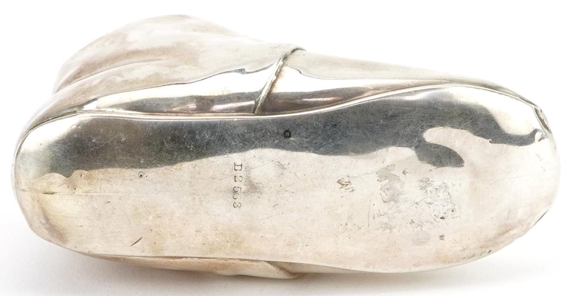 Gorham Manufacturing Co, novelty silver pin cushion in the form of a shoe, import marks for - Bild 3 aus 5
