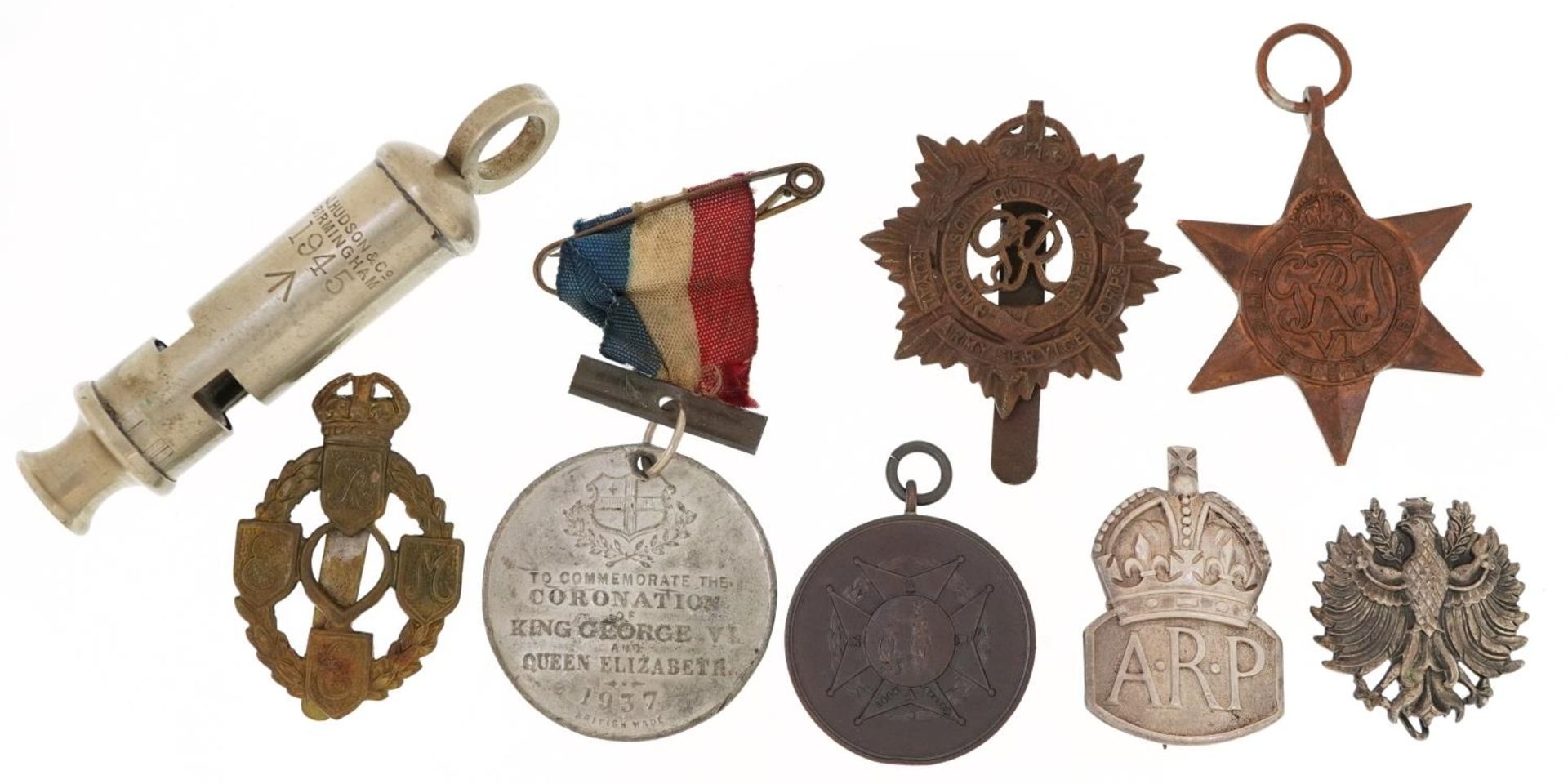 British militaria including National Small-bore Rifle Association competitors medal, World War II