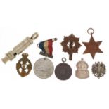 British militaria including National Small-bore Rifle Association competitors medal, World War II