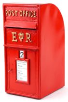 Elizabeth II red painted postbox, 64.5cm high