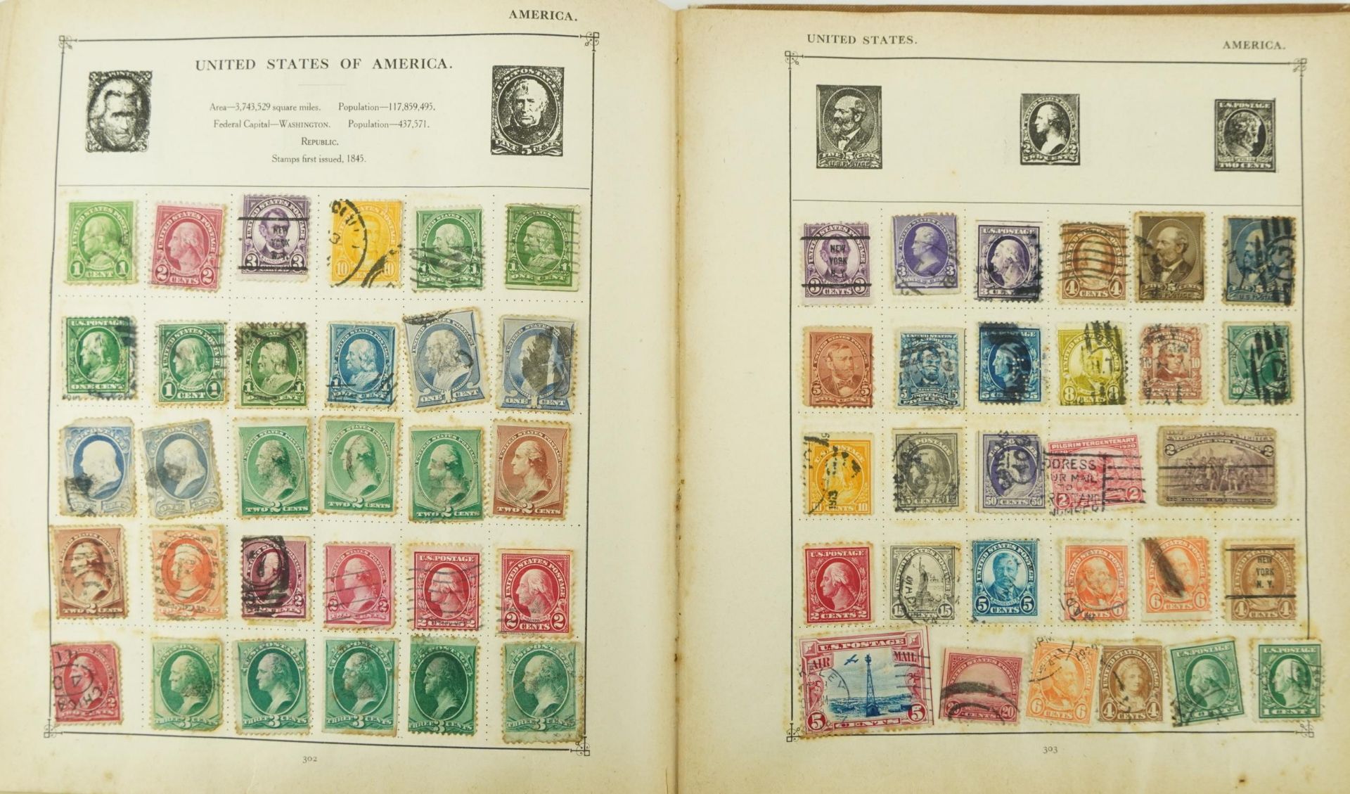 19th century and later British and world stamps arranged in an album including Penny Reds - Bild 6 aus 10