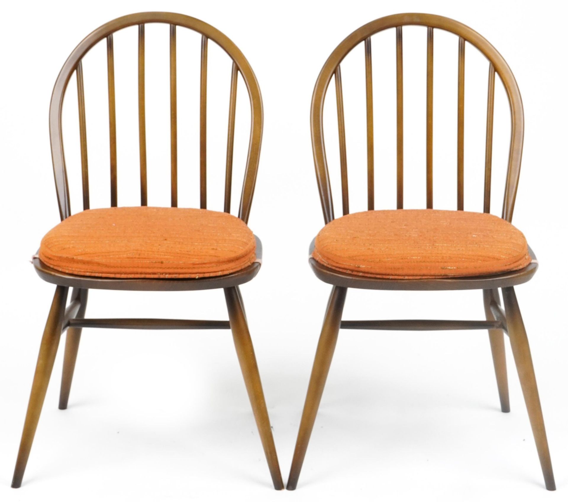 Two Ercol stick back dining chairs with cushioned seats, each 83cm high - Image 2 of 5