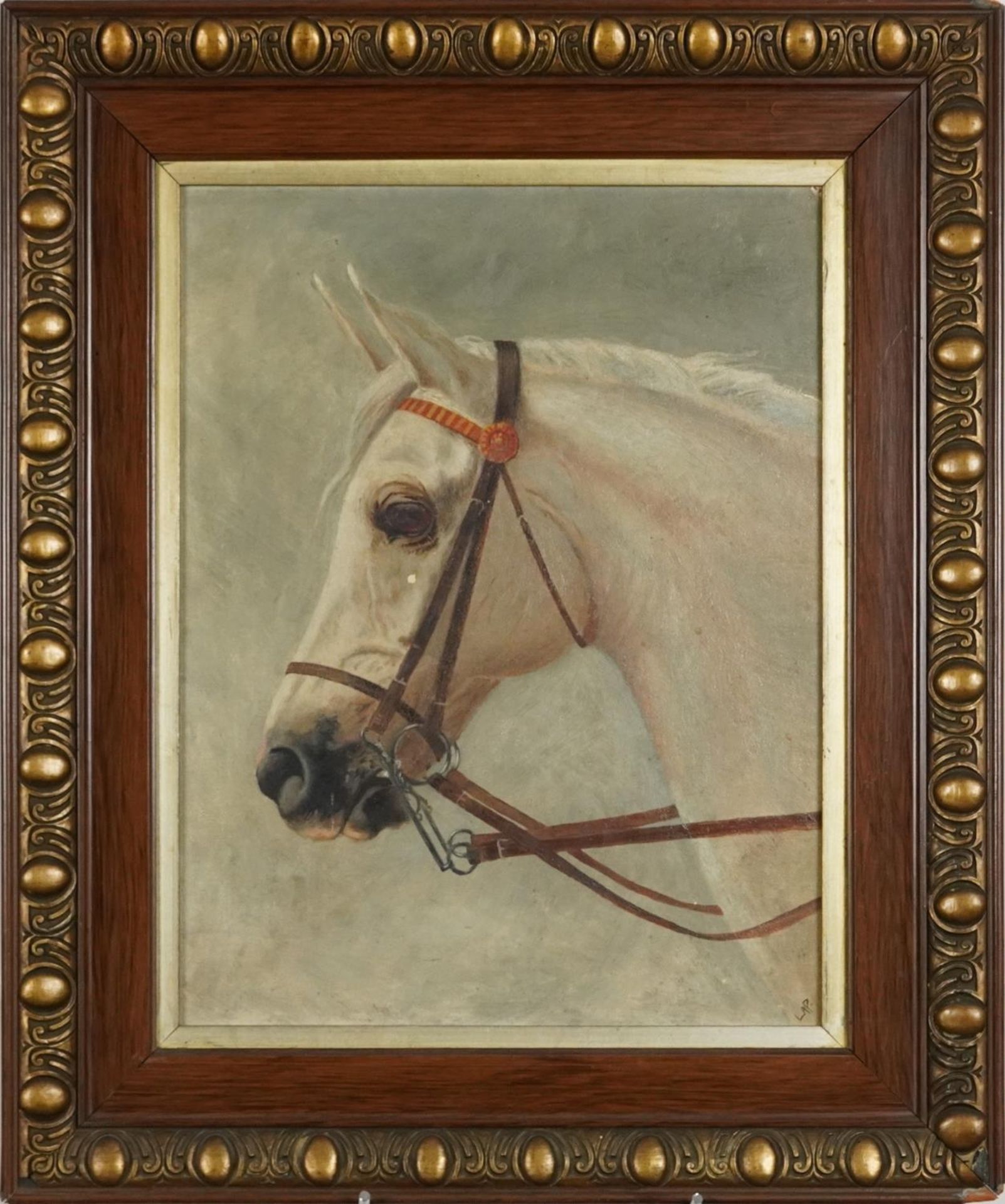 Horse Head, Impressionist oil on canvas board, mounted and framed, 41cm x 31.5cm excluding the mount - Bild 2 aus 4