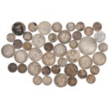 British pre decimal, pre 1947 coinage including half crown and shillings, 120g