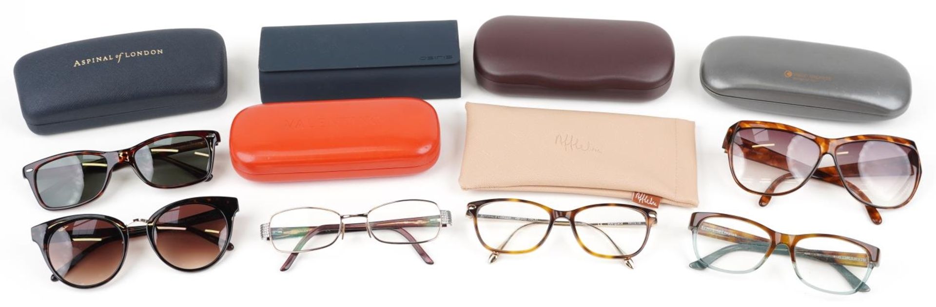 Six pairs of designer glasses including Valentino, Aspinall of London, ProDesign and Terri Brogan