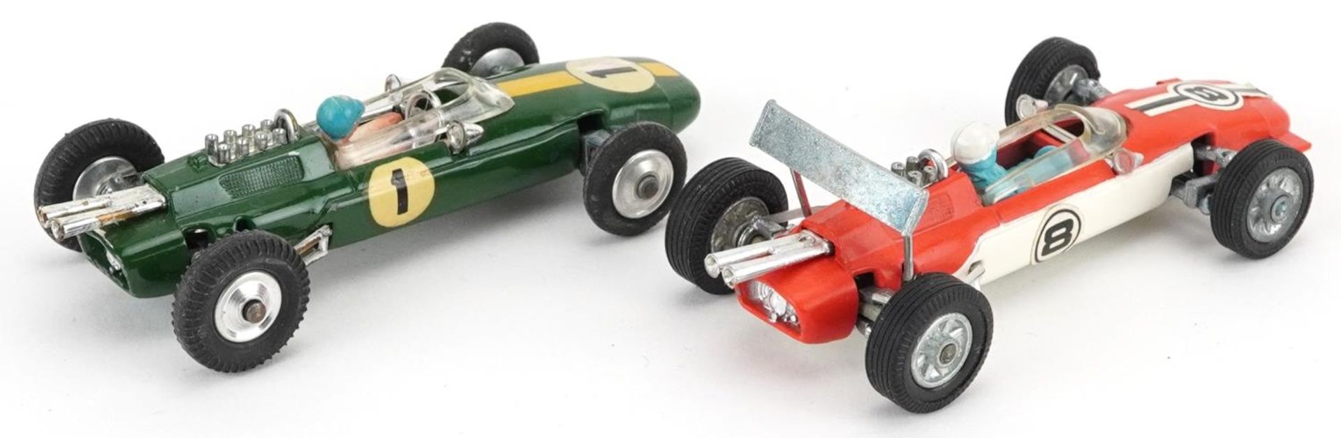 Two vintage Corgi Toys diecast Lotus Climax Formula 1 racing vehicles with boxes comprising - Image 3 of 5