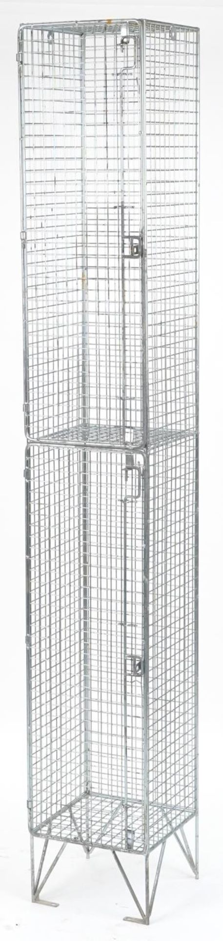 Industrial steel wire cage, 198cm H x 31cm W x 31cm D