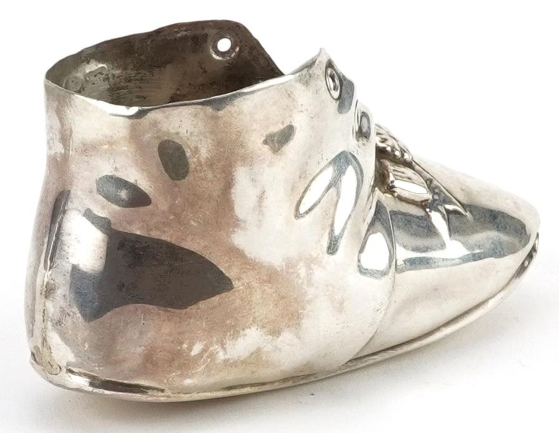 Gorham Manufacturing Co, novelty silver pin cushion in the form of a shoe, import marks for - Image 2 of 5
