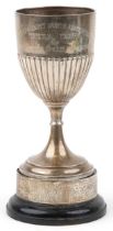 George V bowling interest silver trophy on stand engraved The Gas Light Sports Association Perpetual