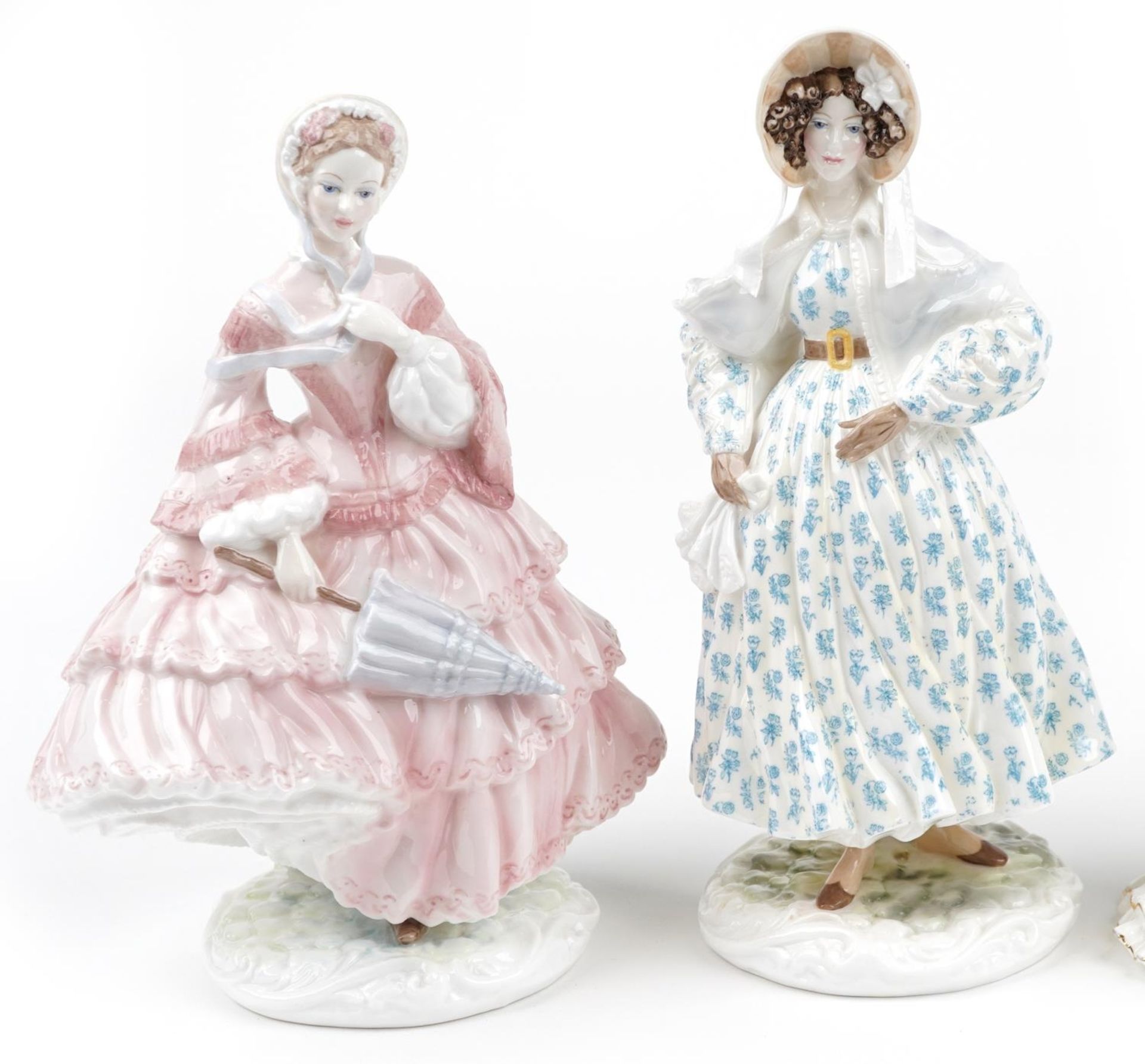 Five Wedgwood, Royal Worcester and Coalport figurines comprising The Coronation Ball, 1855: The - Image 2 of 5