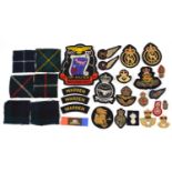 Military interest cloth badges and shoulder titles including Air Gunner and Warden