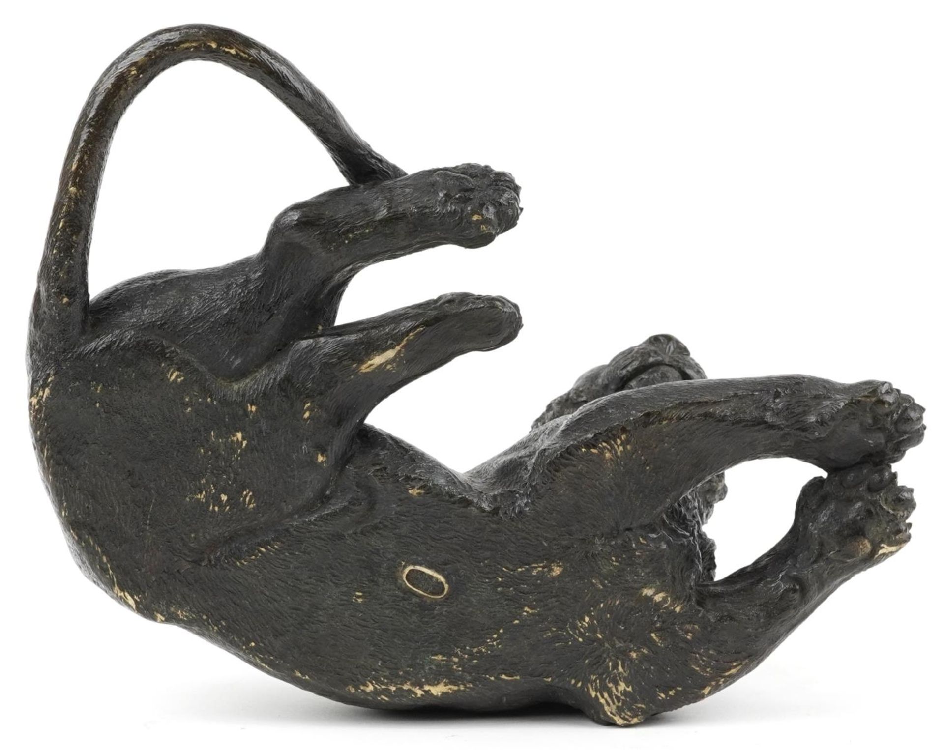 Japanese patinated bronze tiger, Meiji period, character marks to the base, possibly by Kakuha - Image 7 of 8